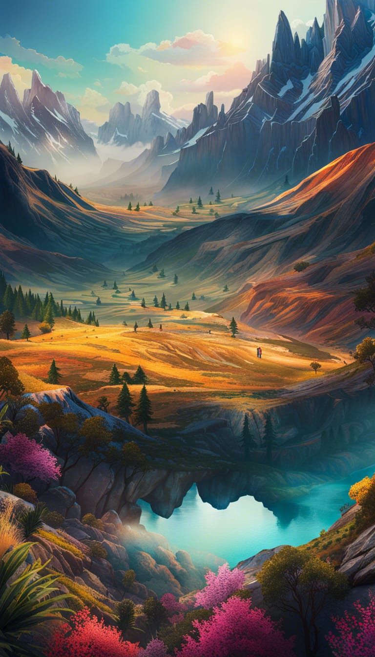 Epic Watercolor Digital Illustration in 4D