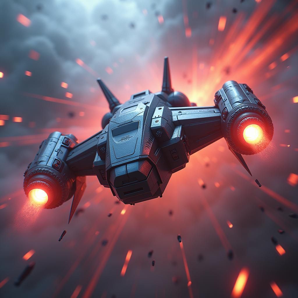 High-Tech Drone Unfolds Amidst Energy Vortex