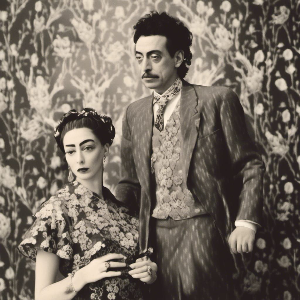 Surreal Portrait: Frida Kahlo in Dali Style
