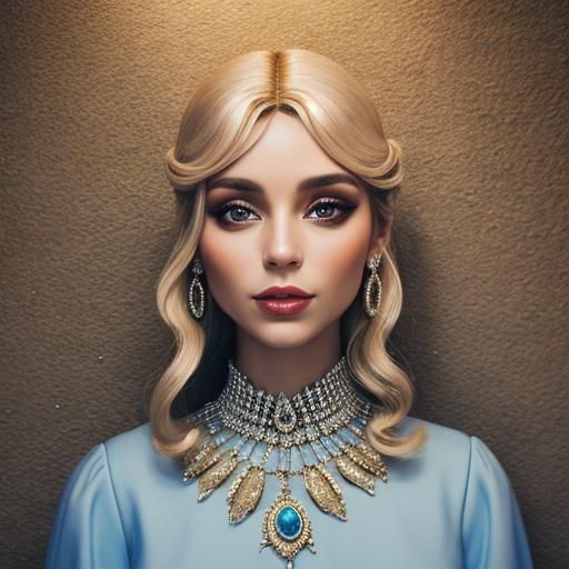 Hyperrealistic Portrait in Oil with Jewel Tones