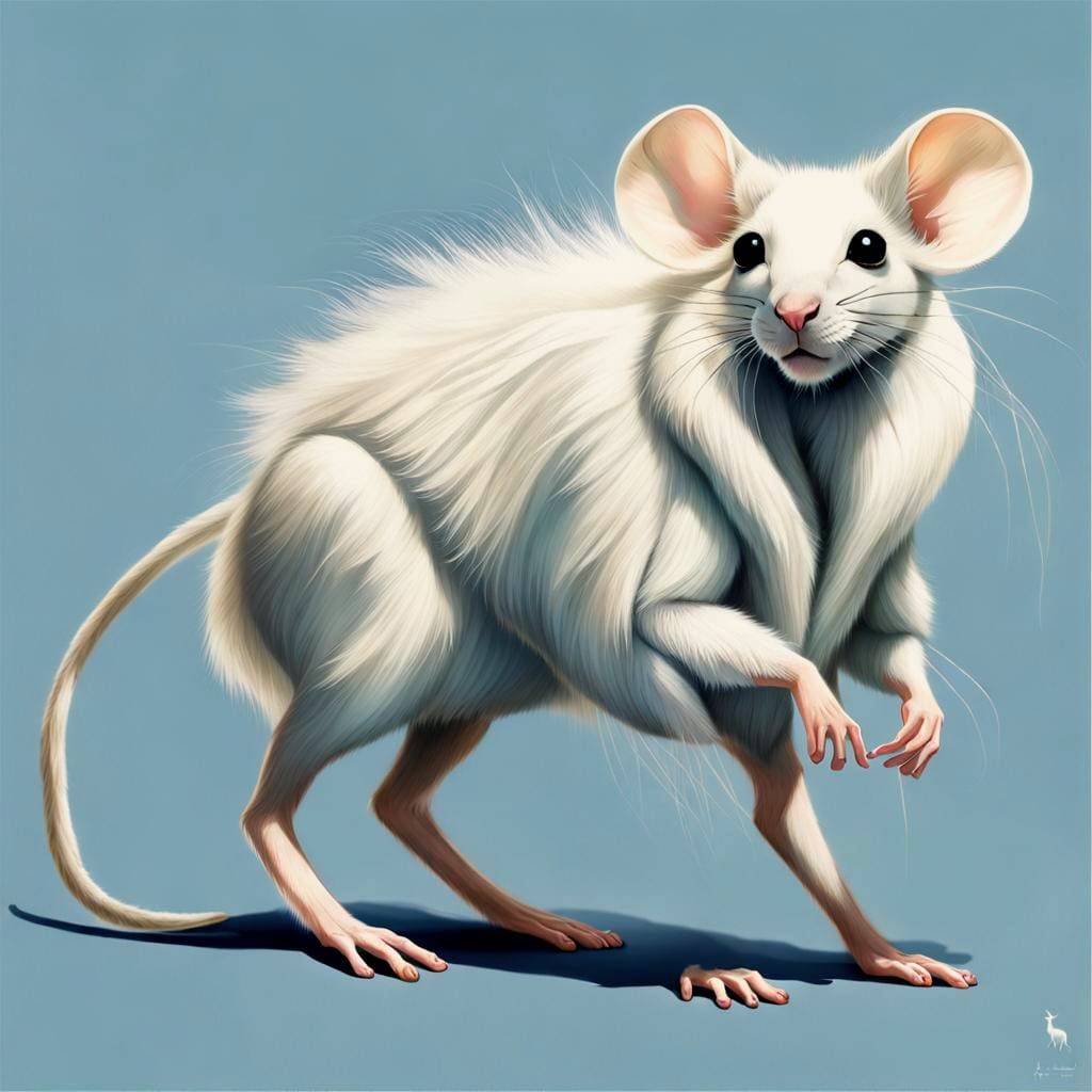 Bio Art Mouse-Taur with Six Limbs