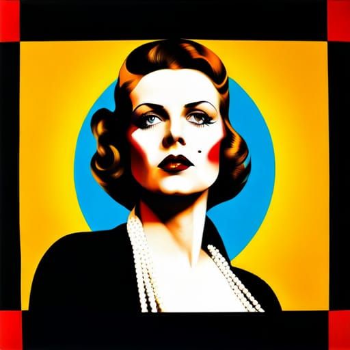 Jean Harlow in Art Deco German Expressionism