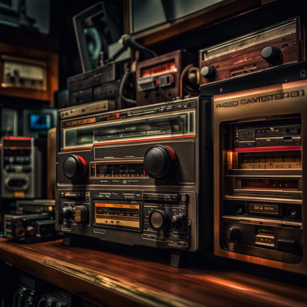 80s Cassette Player and Walkman Museum Exhibit
