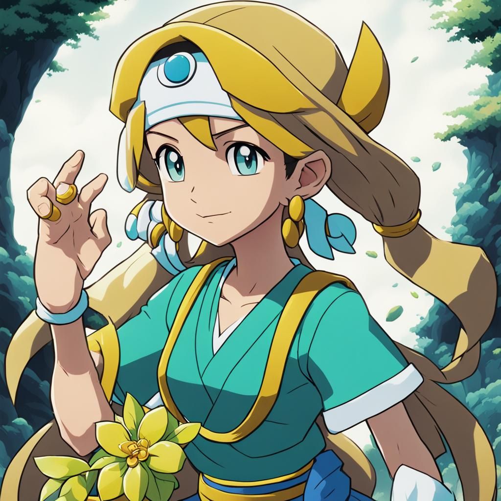 Jasmine from Pokemon in Anime Style