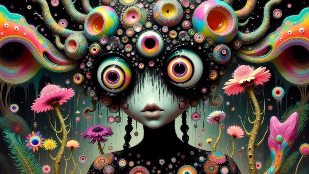 Tim Burton Style Character: Spring Cucci Flora