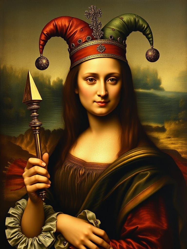 Mona Lisa as Medieval Court Jester