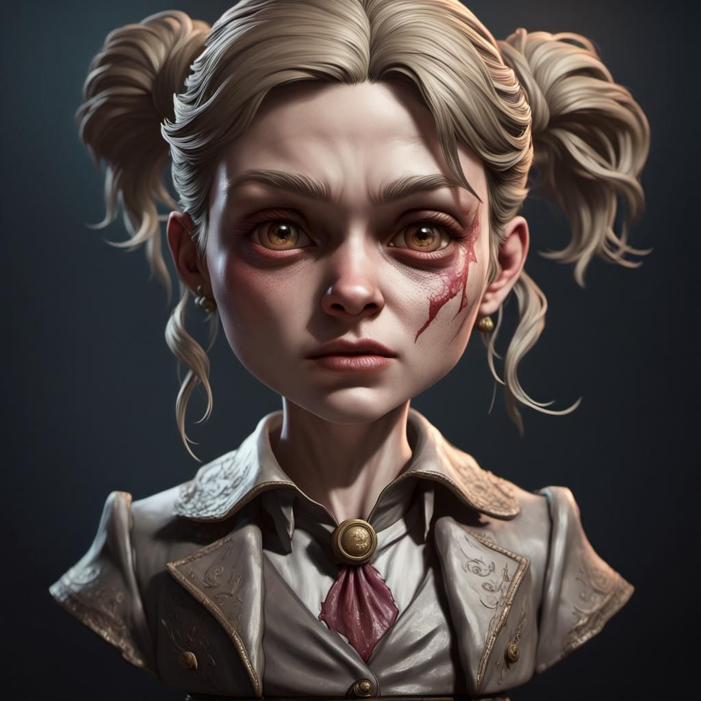 Detailed Resident Evil Bobblehead Portrait