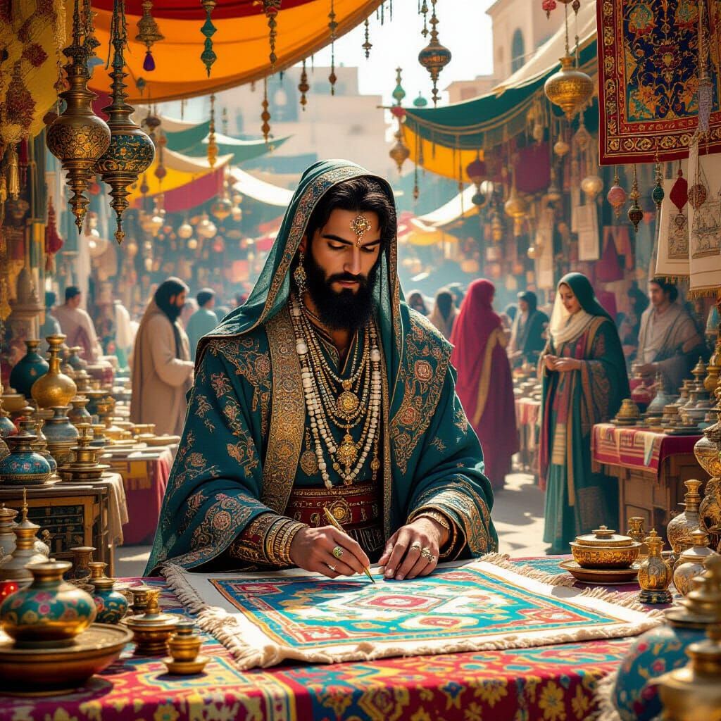 Futuristic Bazaar: Artisan Crafts Alien Tapestries