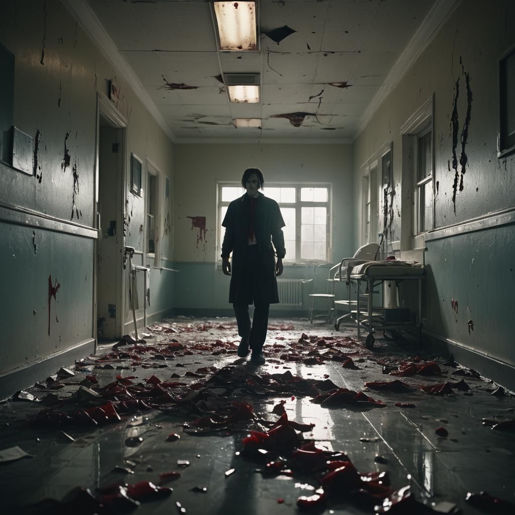 Wounded Person in Abandoned Hospital: Bokeh Photography