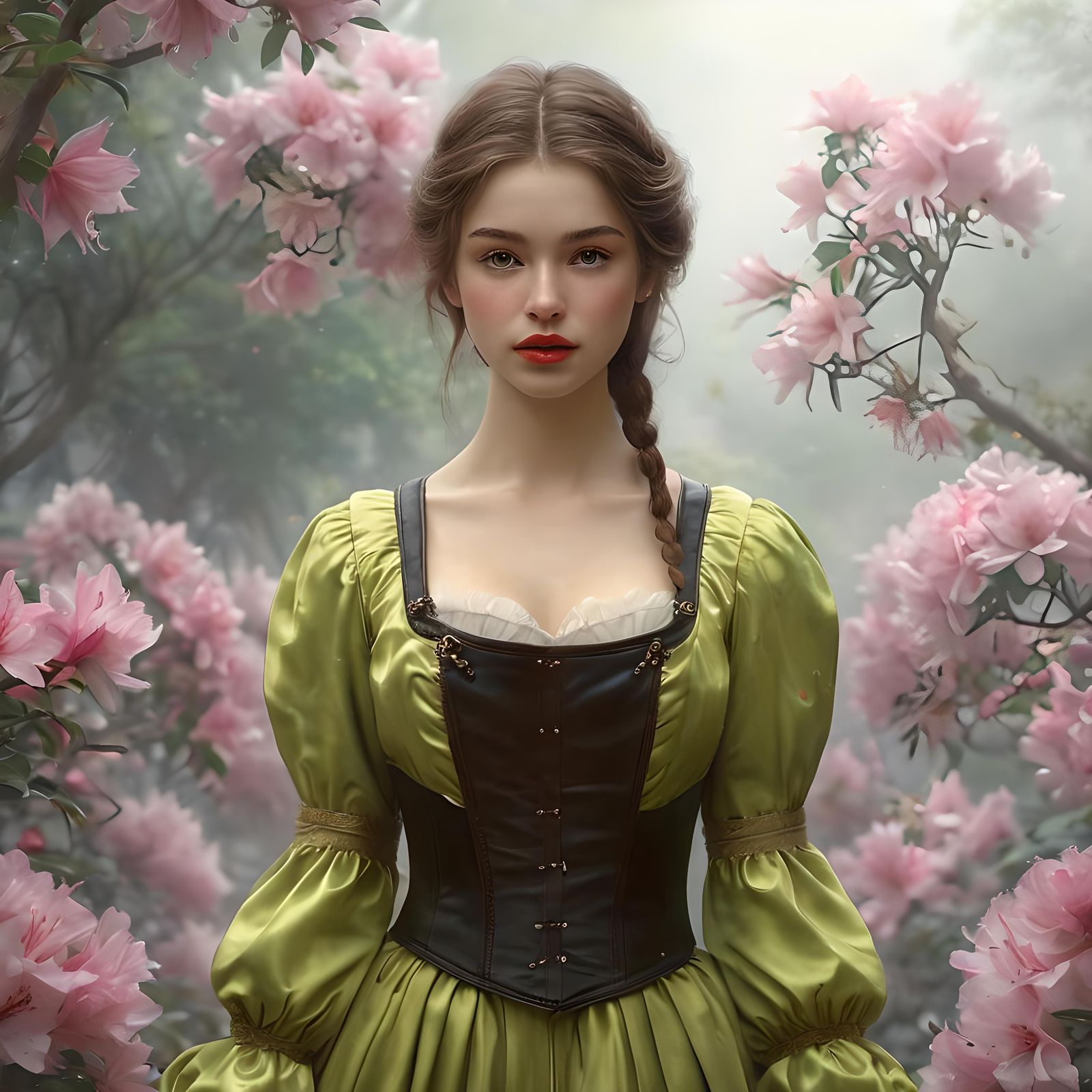 Lady Merinda in garden