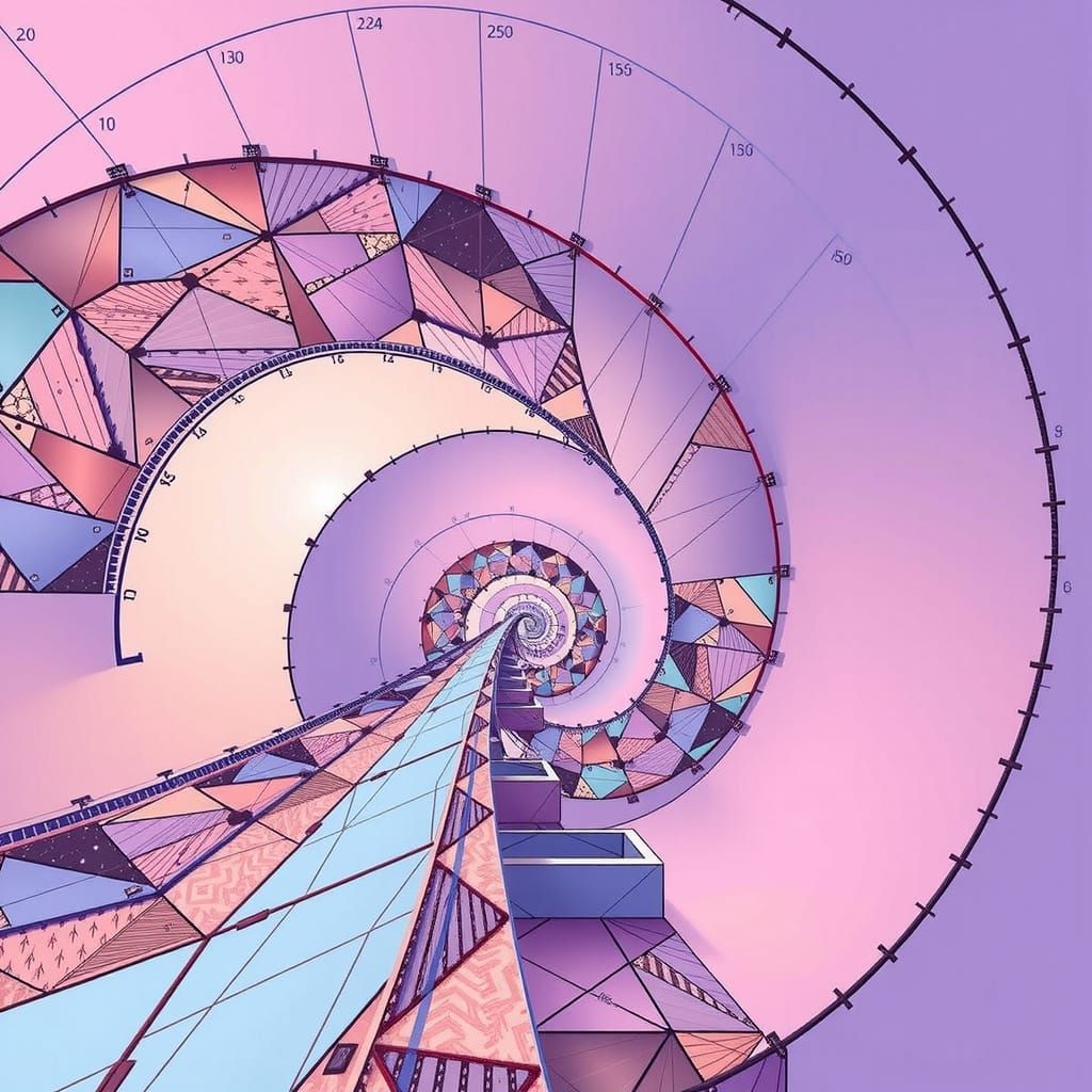 Abstract Geometric Curves in Digital Art