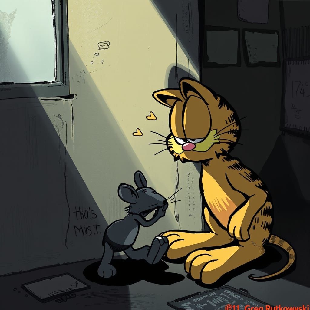 Garfield and Mouse Plot in Skidrow: Rutkowski Style