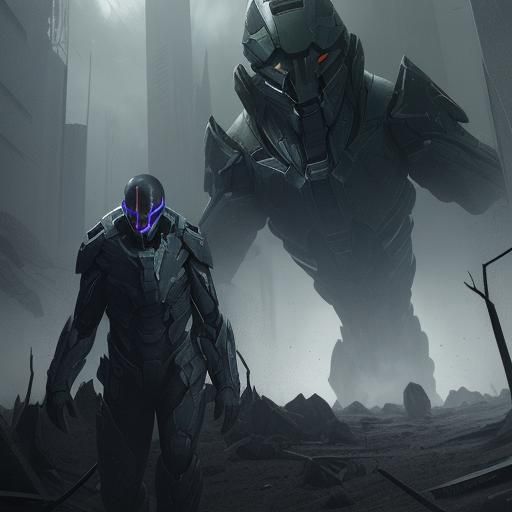 Sinister Sci-Fi Landscape in Digital Art Style