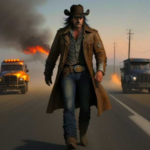 Gritty Western Noir Cowboy Faces Off Against Ruthless Gang