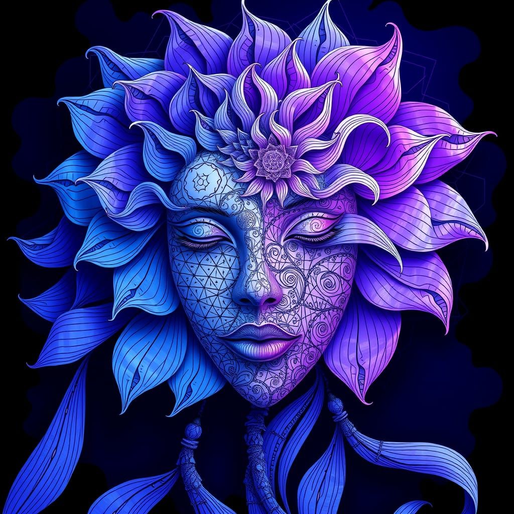 A face is a flower, a flower is a face, flower face, face fl...