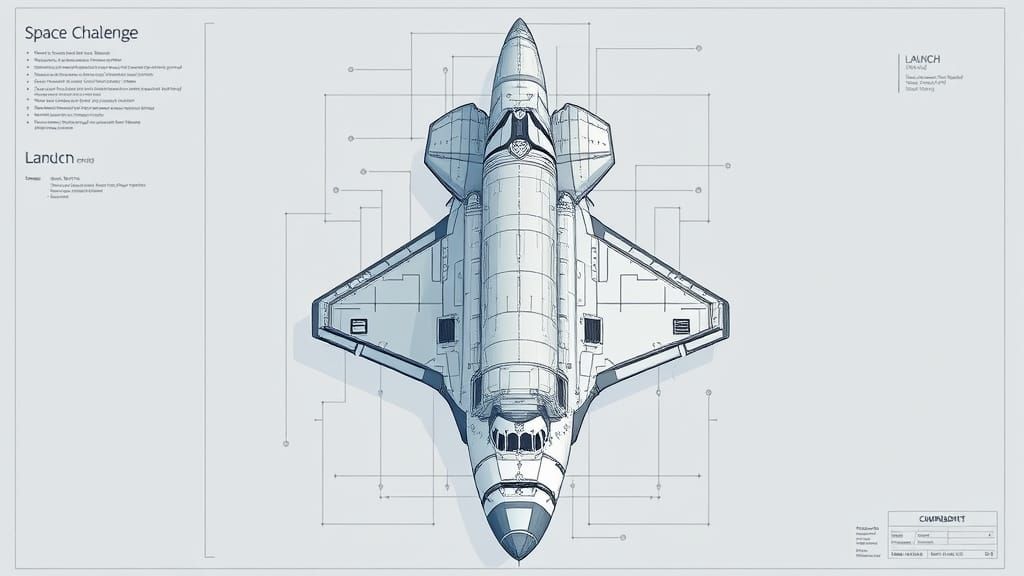 Space Shuttle Launch Configuration in Photorealistic Technic...