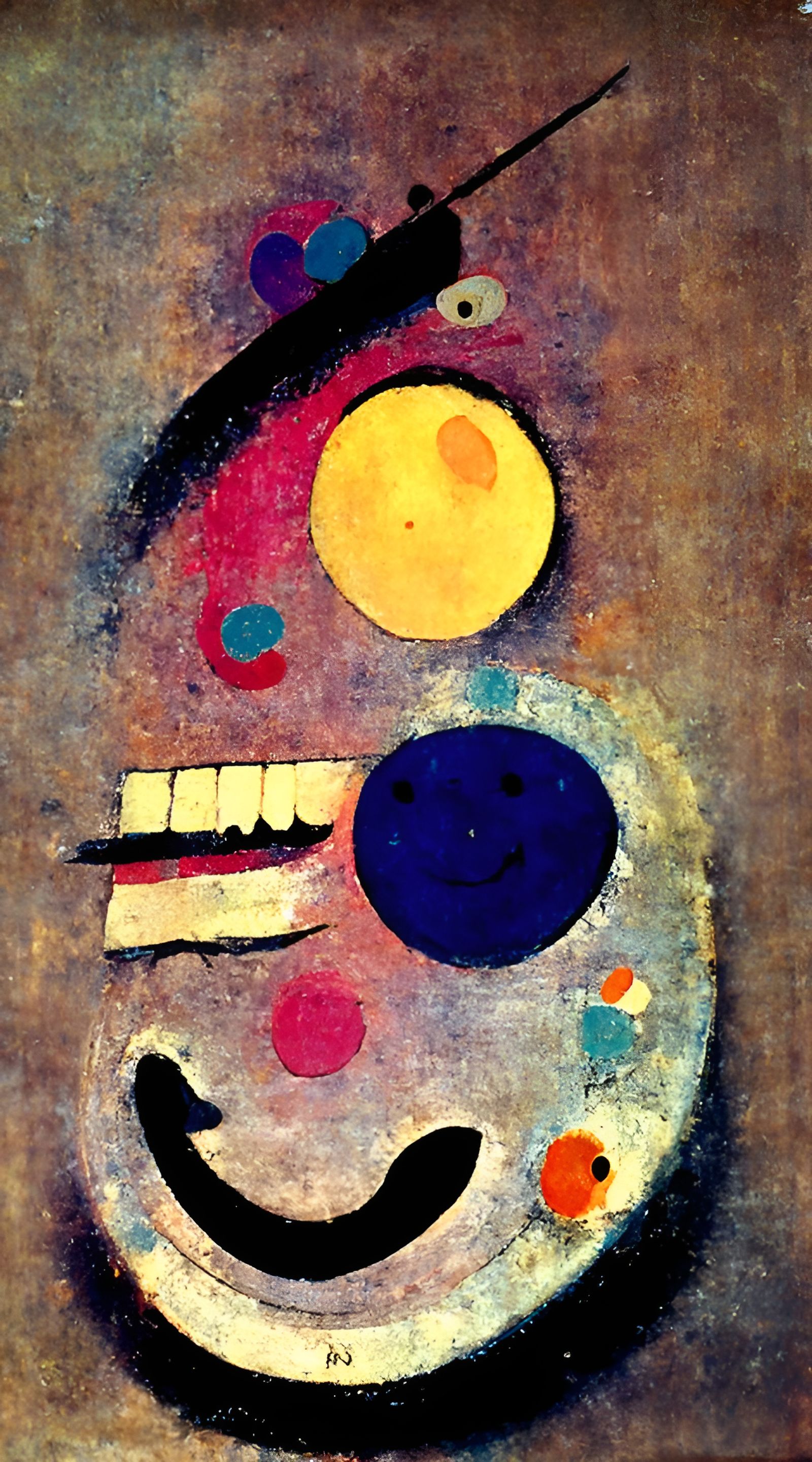 Abstract Happy Face in Kandinsky Style