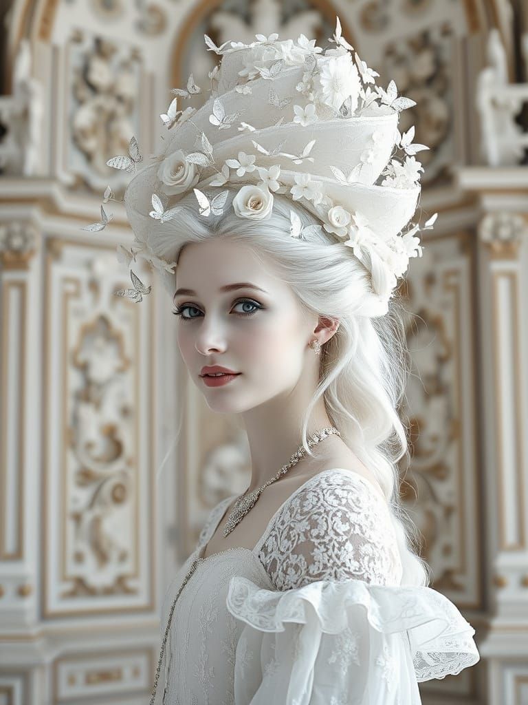 Renaissance Princess with Staircase Hairstyle