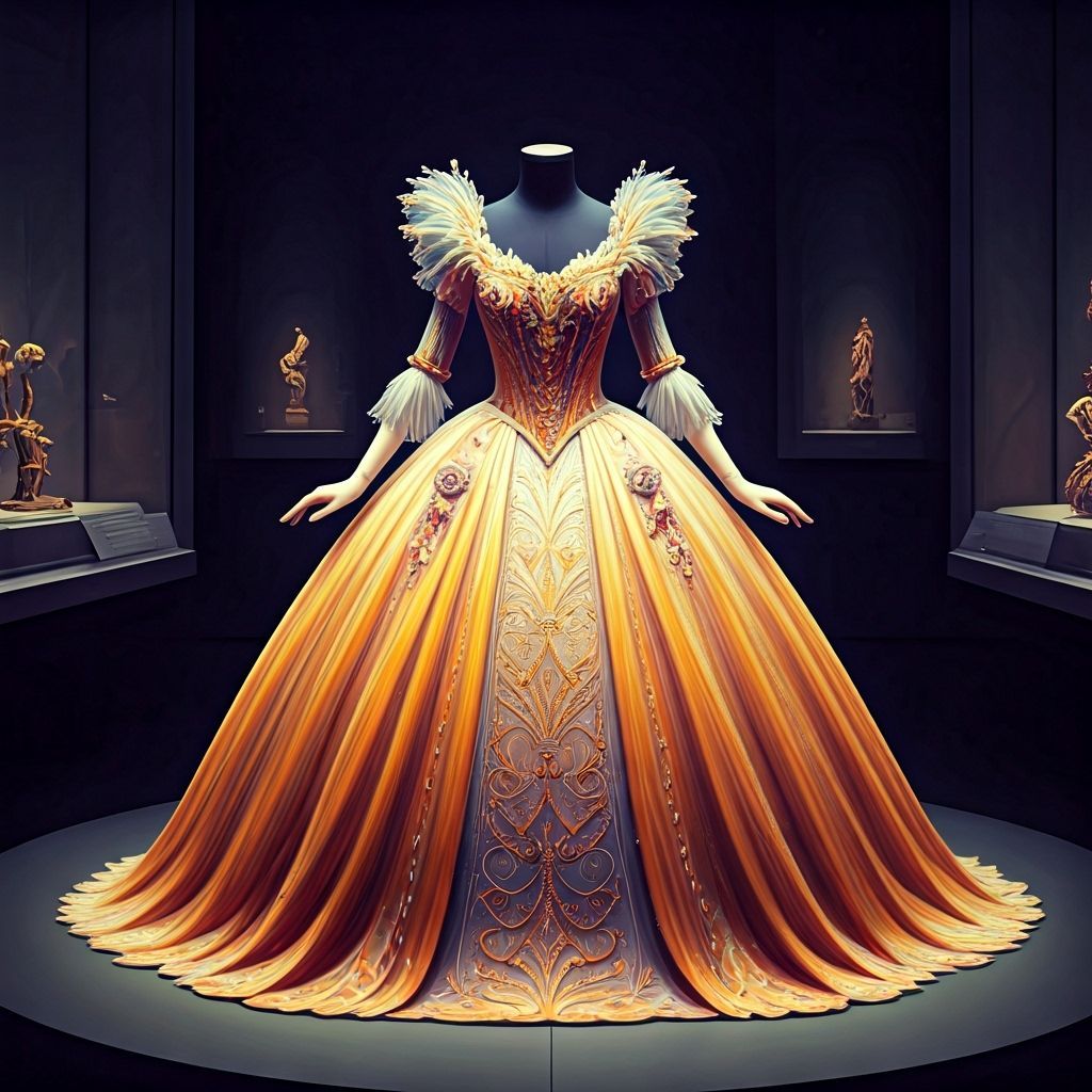 Magnificent Glass Gown in Fairy Tale Princess Style