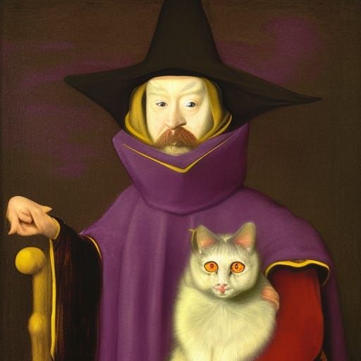 Vampire Lord with Cats: Dark Fantasy Portrait