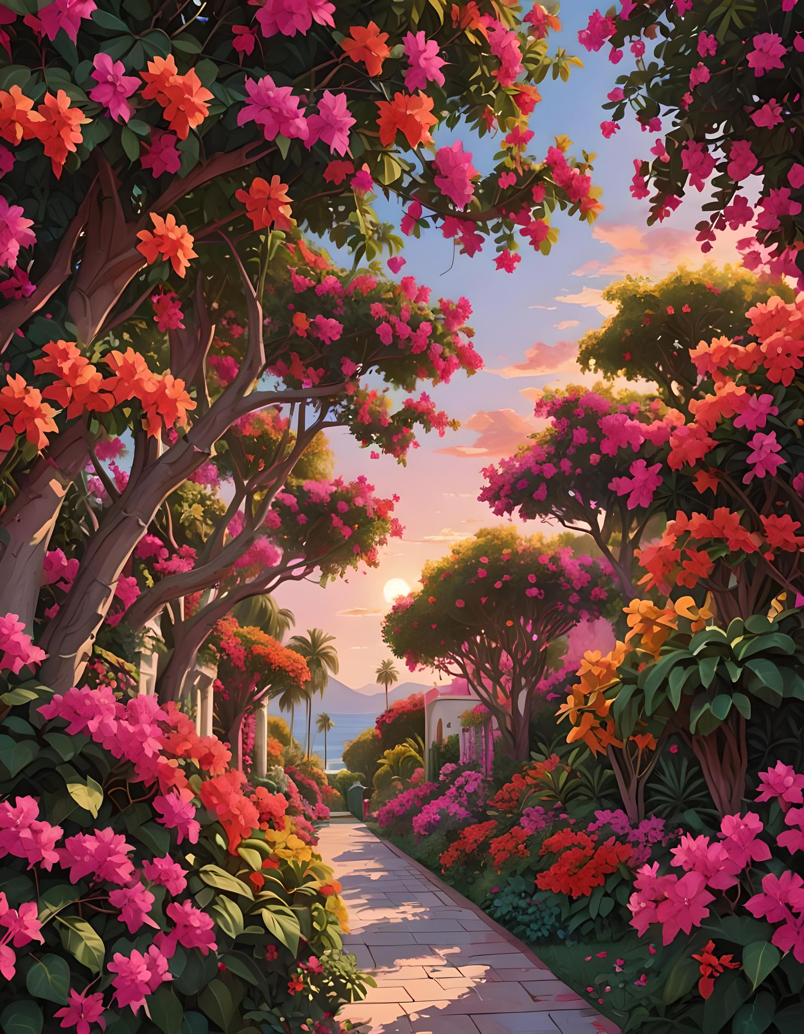 Bougainvillea flowers blooming