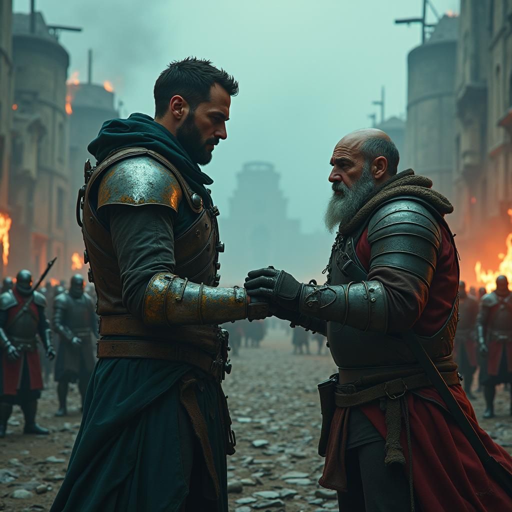 Futuristic Time Traveler Meets Medieval Ancestors