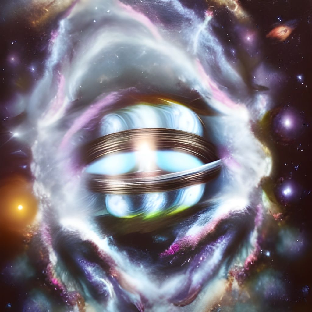 Cosmic Eye: Galaxy Nebula Lightning Storm