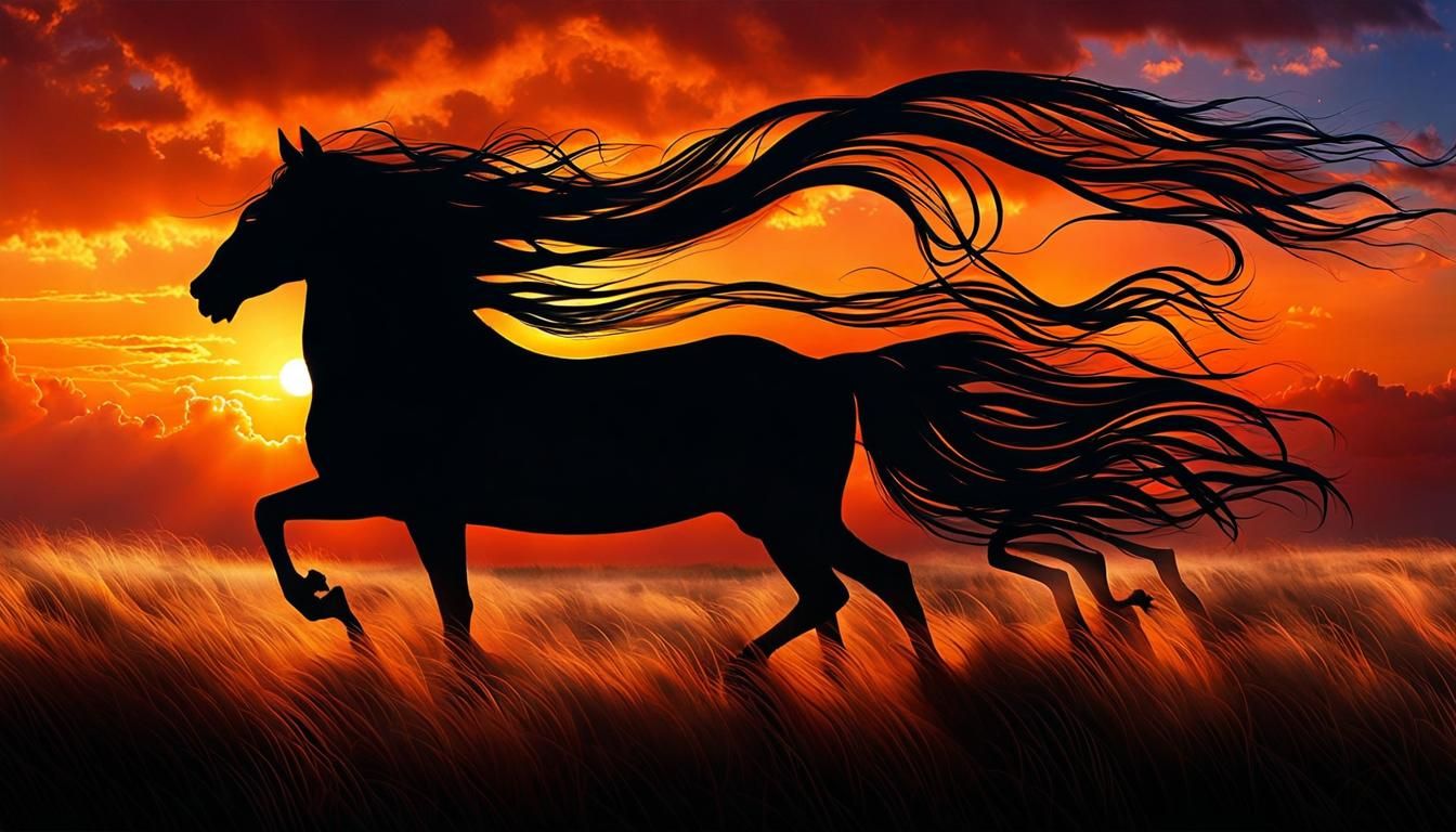 Mystical Creatures Collage at Sunset