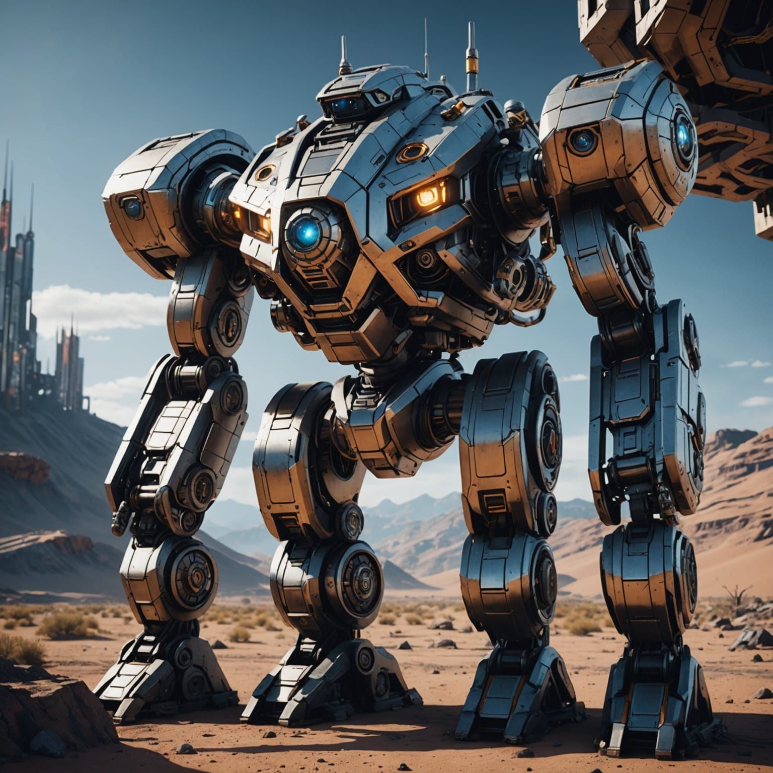 Futuristic Sci-Fi Mech Details in 8K Resolution