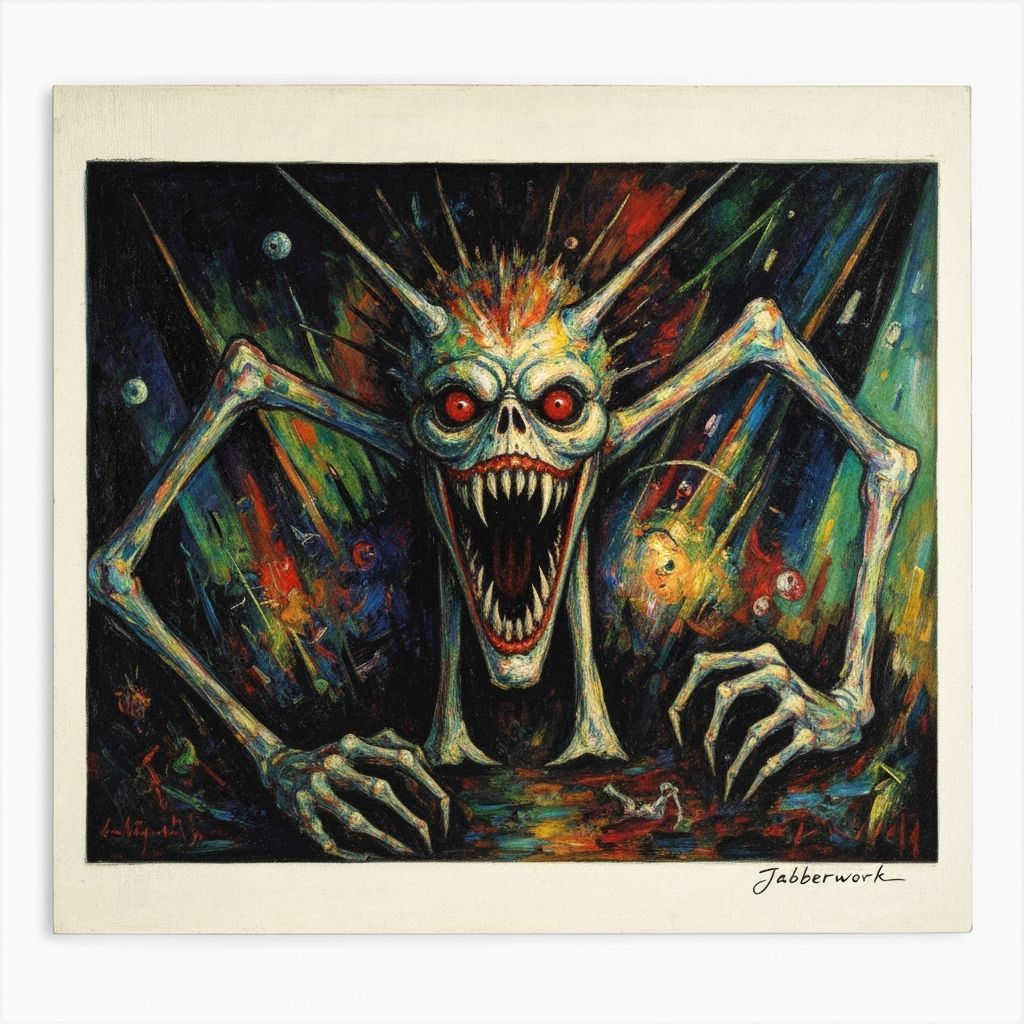 Jabberwocky Creature in Detailed Expressionist Style