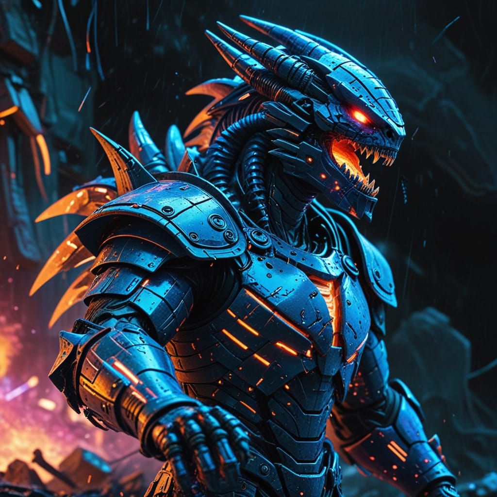 Dystopian Warrior Unleashes Sonic Dragon Shout in Glitchy, N...