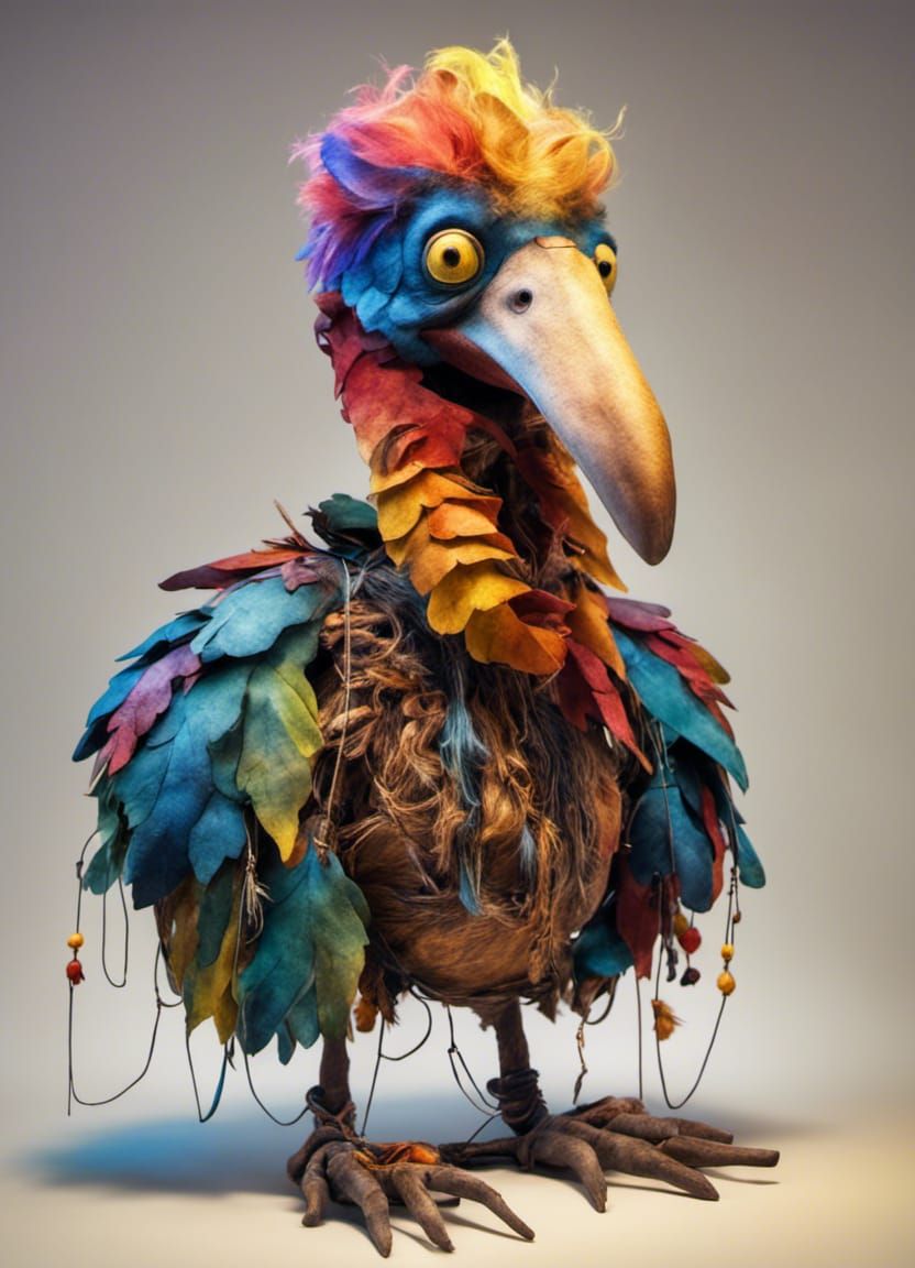 Colorful Dodo Puppet Concept Art