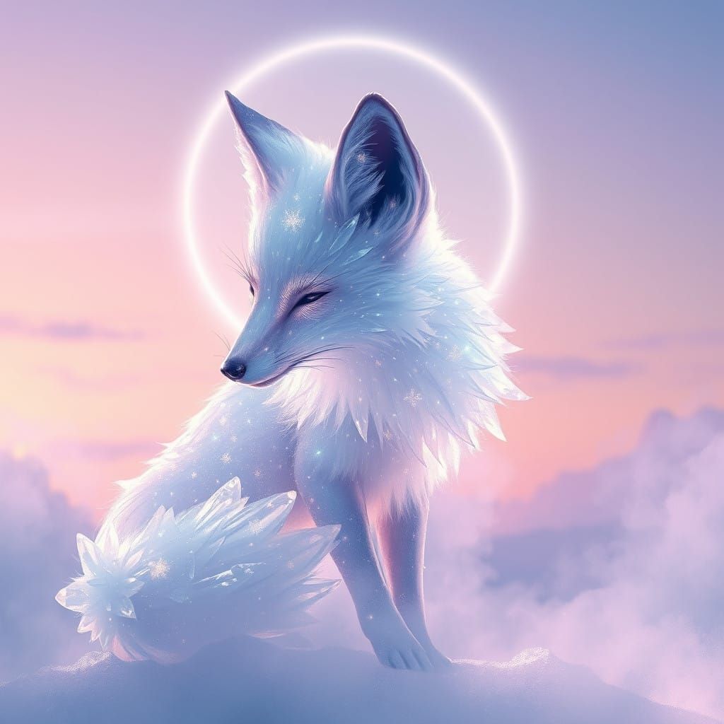 Crystal Fox in a Lavender Dreamscapes