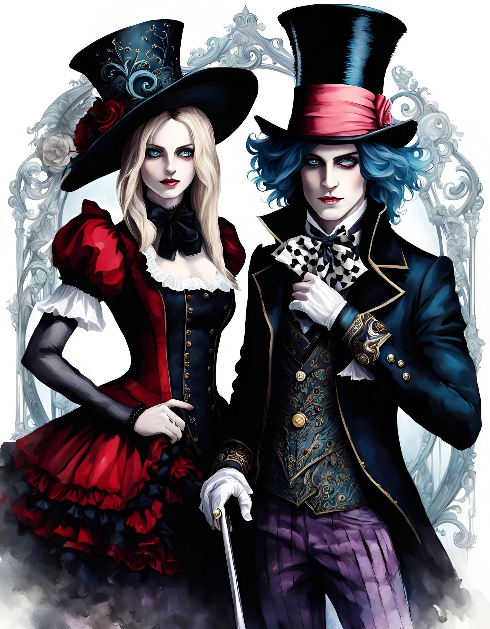 Alice in Wonderland - Beautiful Alice & Handsome Mad Hatter