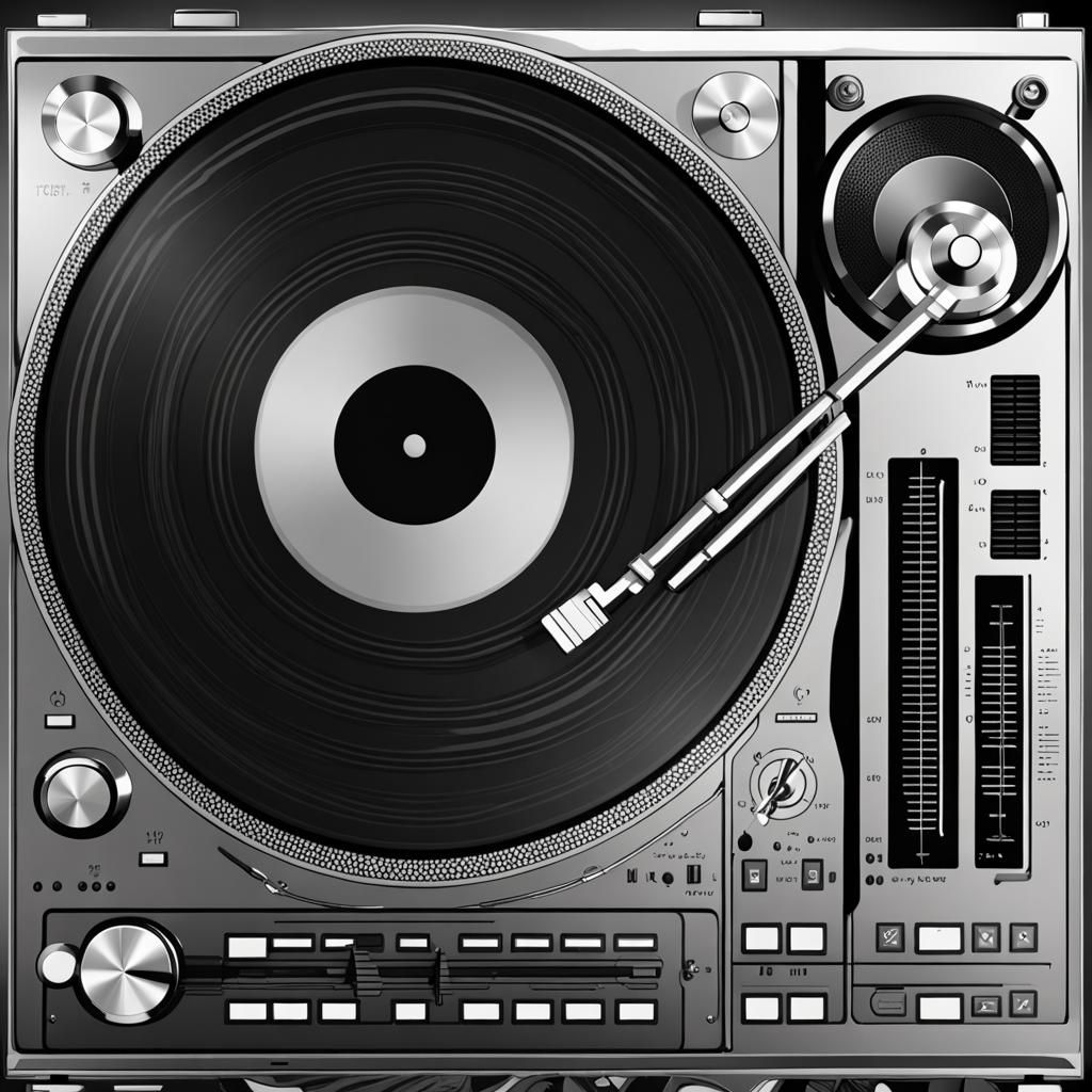 DJ Turntable Music: Photographic Techno Masterpiece