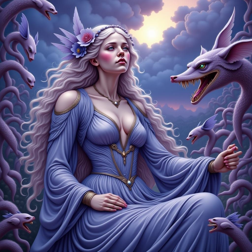 Surreal Landscape Inspired by Art History Masters