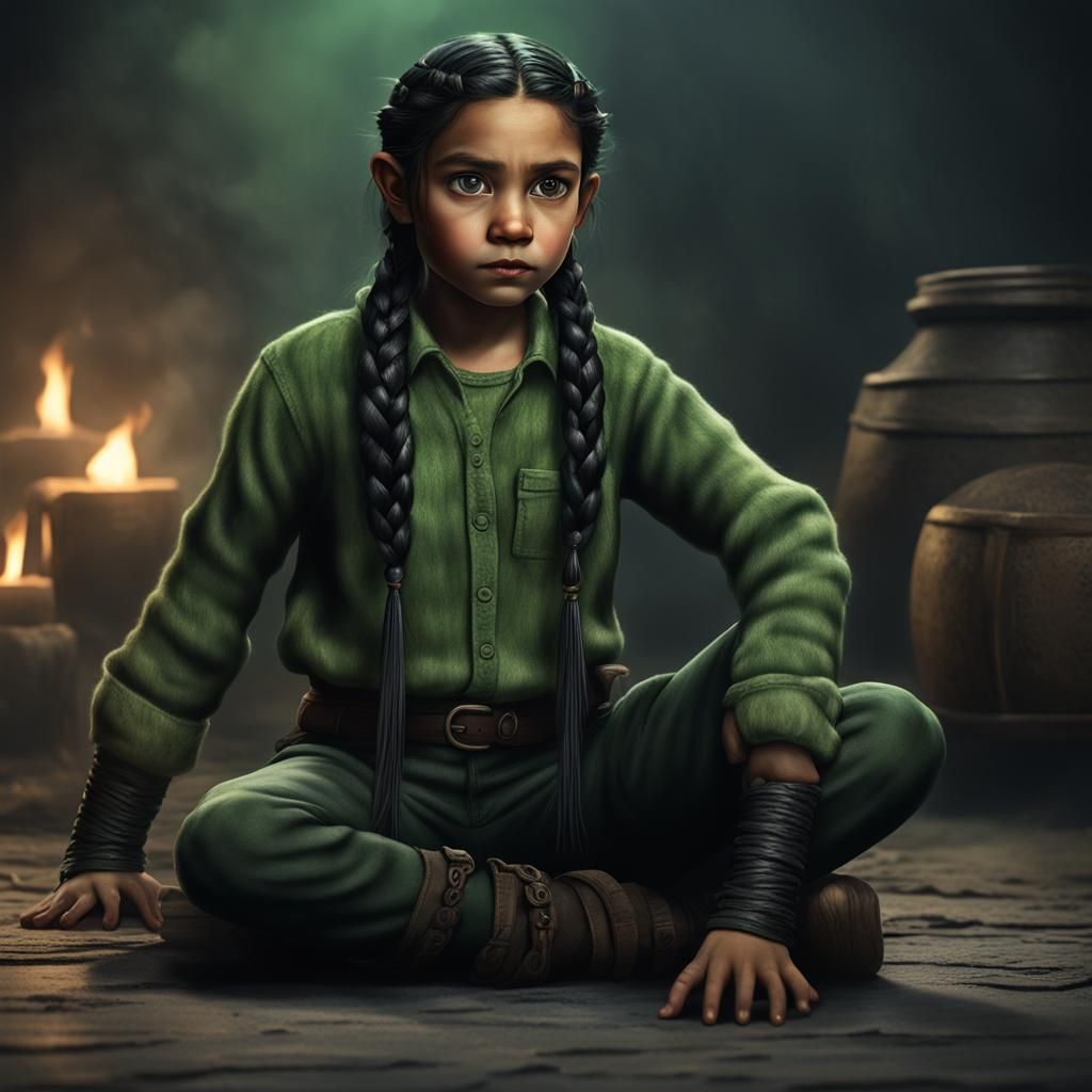Hyperrealistic Halfling Portrait in Moody Ambience