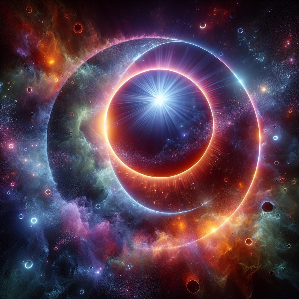 Holographic Solar Eclipse in Cosmic Mixed Media