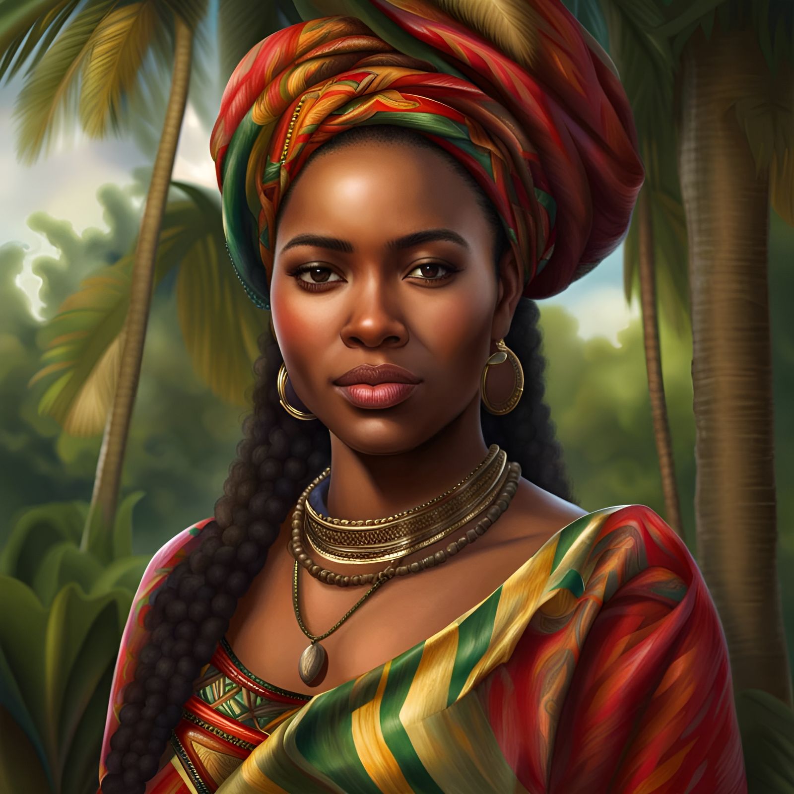 Portrait of a Beautiful Surinamese Woman