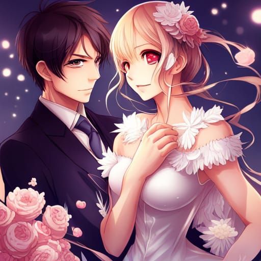 Cute and Chaotic Anime Wedding Scene