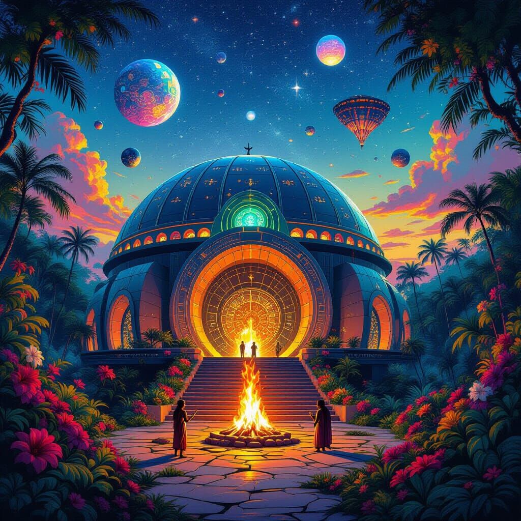Mystic Alien Temple Fire Ceremony