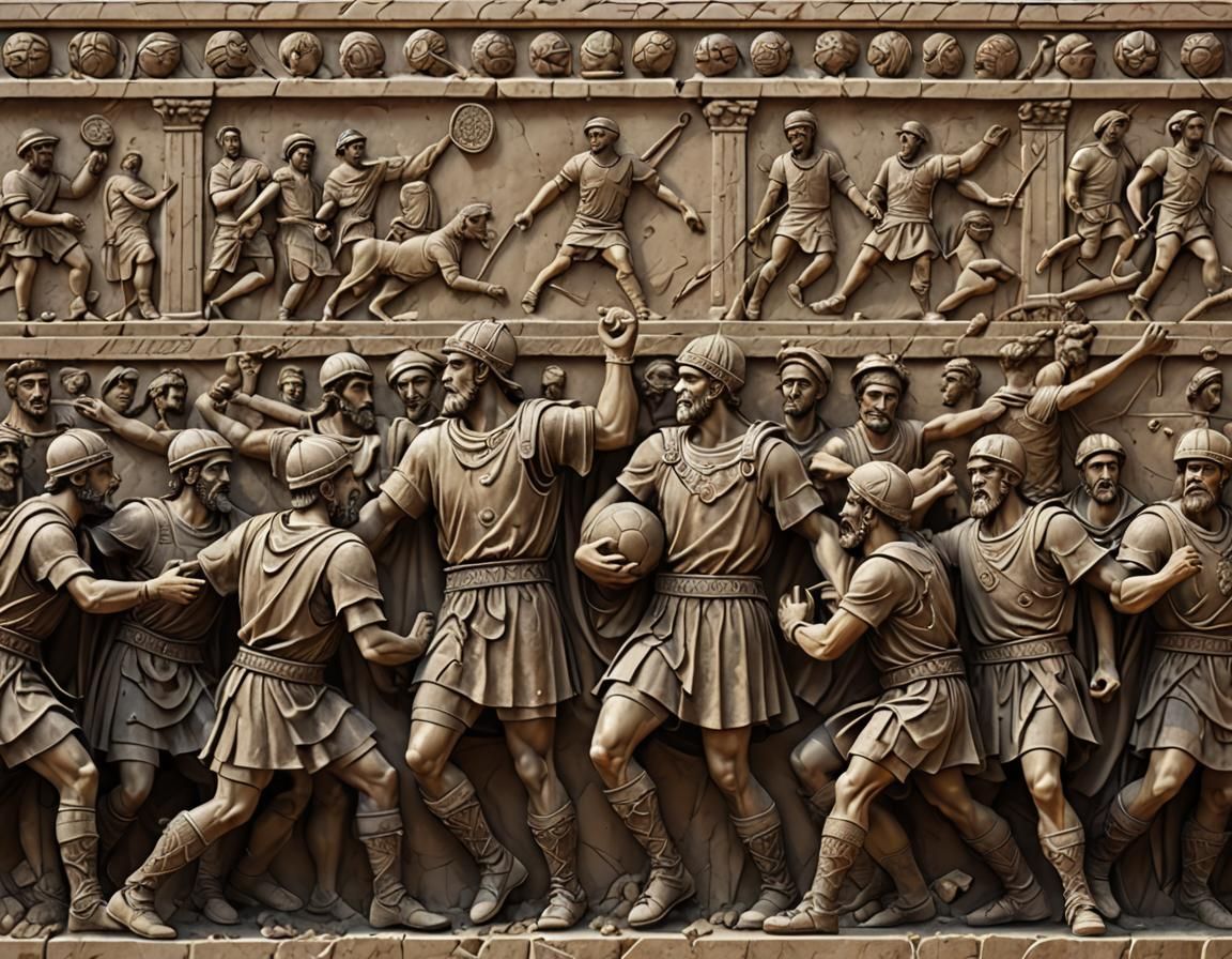 Dacians Play Soccer with Romans: Artstation Concept Art