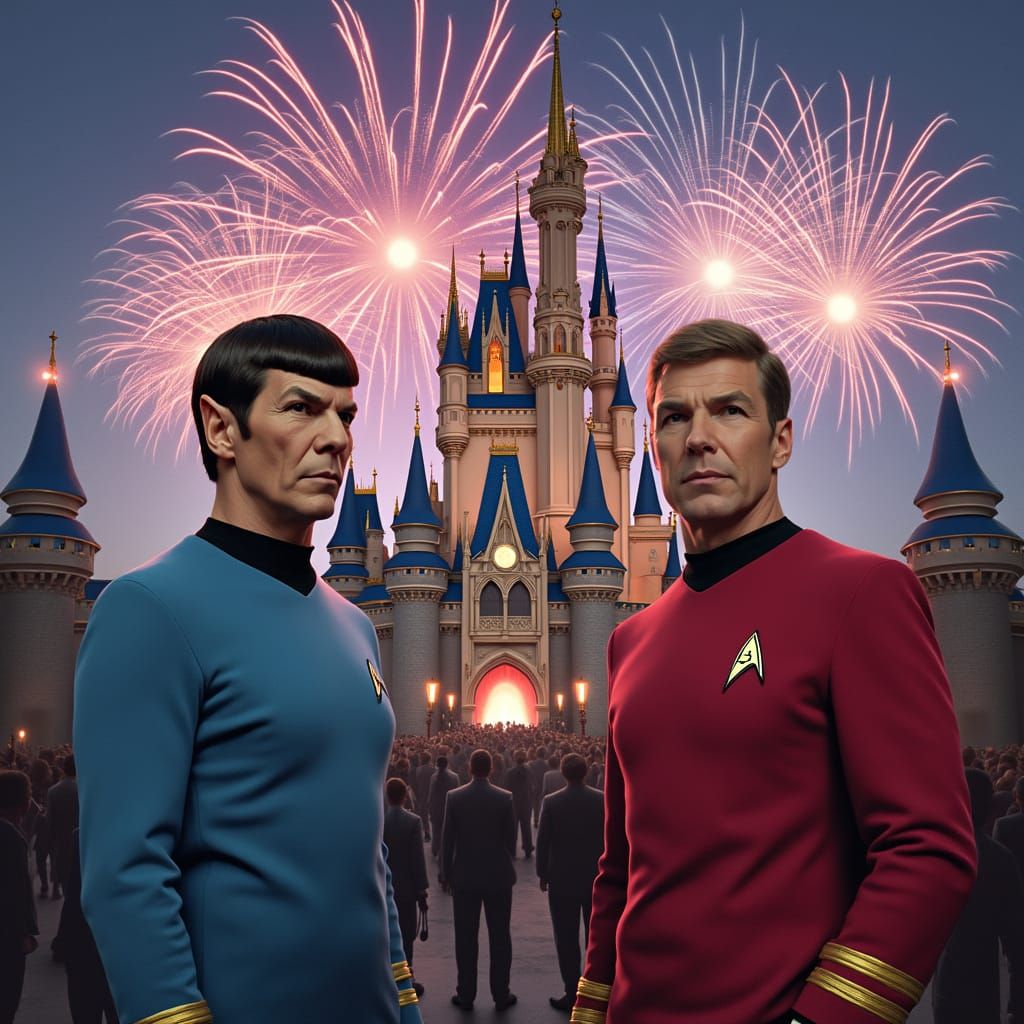 Terran Empire Spock and Kirk Visit Disneyland