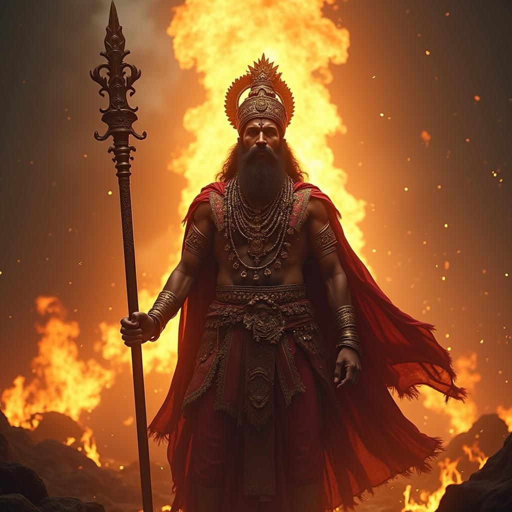 Chatrapati Shivaji Maharaj in Epic Dark Fantasy Style
