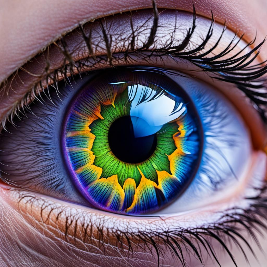 Iridescent Eye: Mesmerizing Colors
