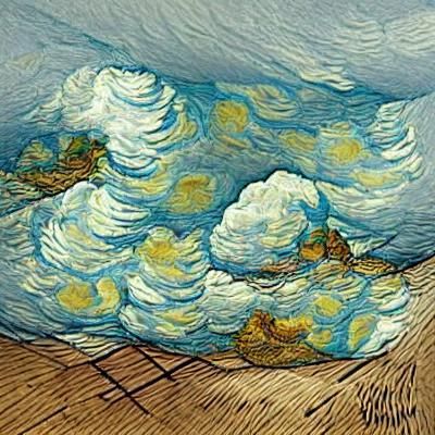 Dramatic Clouds in Van Gogh Style