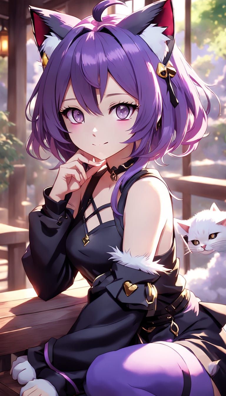 Serene Anime Girl in Elegant 3D Art