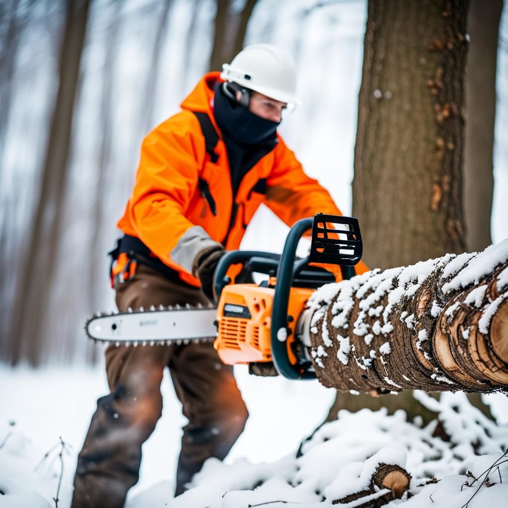 Winter Tree Felling: Professional Photography
