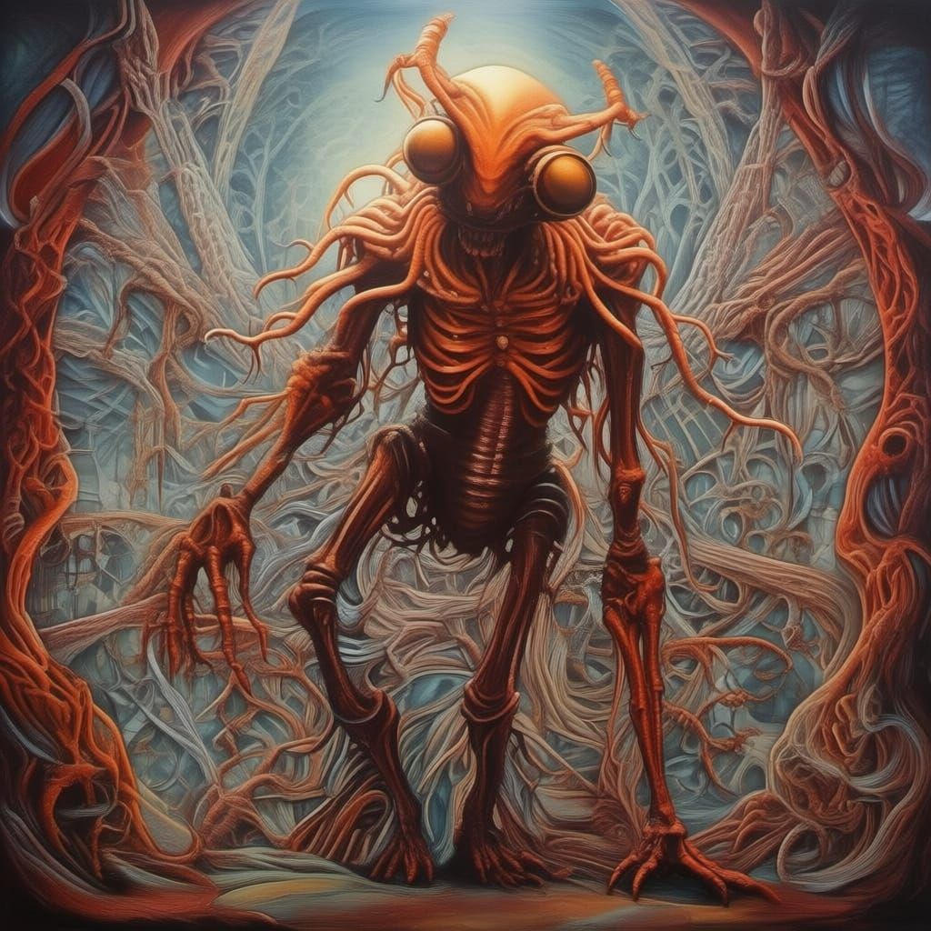 Surreal Horror Art in Dark Surrealism Style