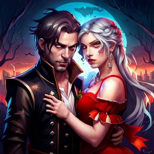 Zombie Romeo and Vampire Juliet Concept Art